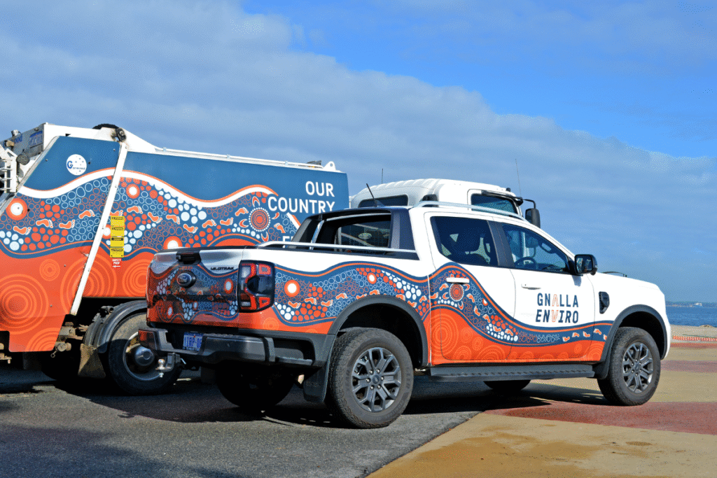Perth fleet vehicle wraps and graphics Designing Fleet Graphics That Actually Work: Expert Tips From WA’s Vehicle Signage Specialists 4 Gnalla Enviro fleet displaying branded vehicle wraps