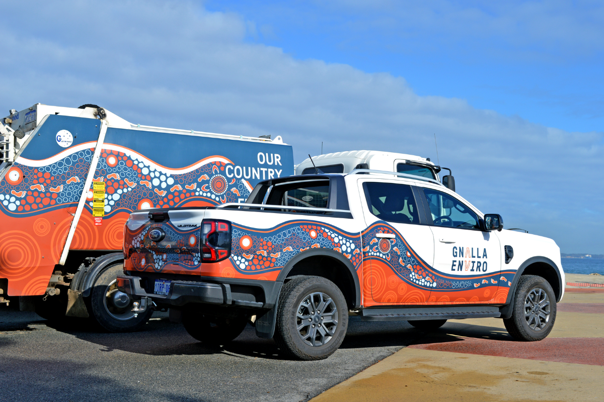 Perth fleet vehicle wraps and graphics Fleet Graphics 8 Gnalla Enviro fleet displaying branded vehicle wraps