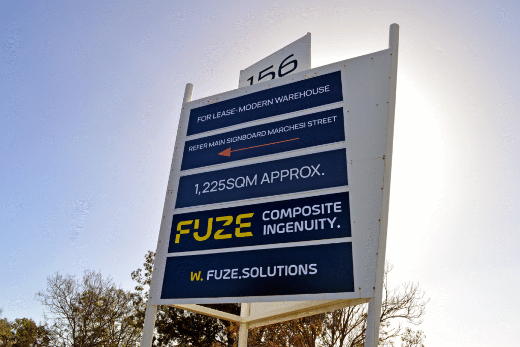 mutli tenant pylon sign perth FUZE - Relocation Signage Strategy 6 multi tenant pylon sign