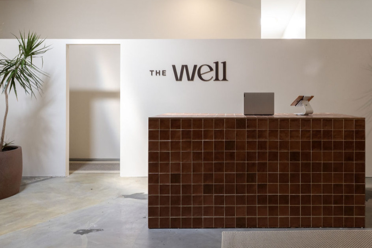 The Well Reception Signage Perth Go Graphics Reception Signage 1 Photo of The Well reception area showing high-end 3d lettering reception signage